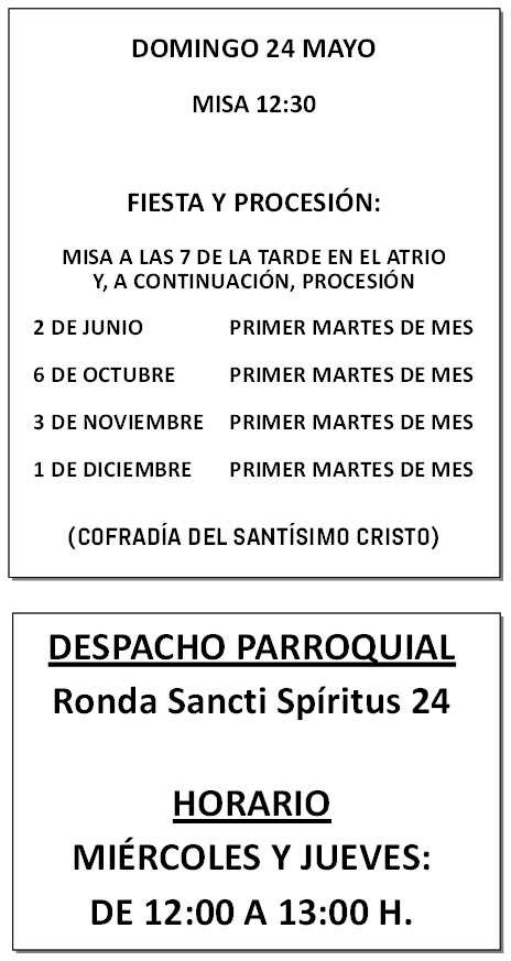 Iglesia de Sancti Spíritus (Salamanca) Horarios